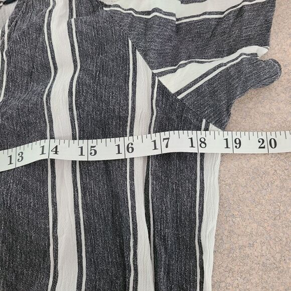 American Eagle Cold Shoulder Romper – Blue & White Stripe, Size L - Picture 6 of 10